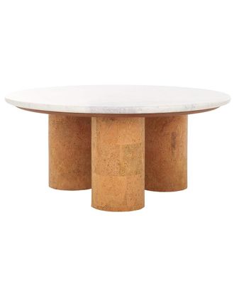 Safavieh Couture Trinsly Travertine Top Coffee Table