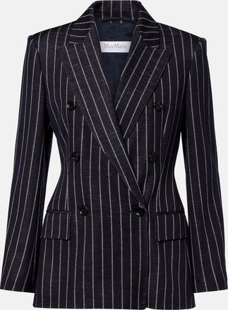 Max Mara Pinstripe double-breasted jersey blazer