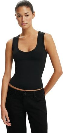 Cotton On Womens Hold Me V Neck Tank in Black at Nordstrom, Size Xx-Small