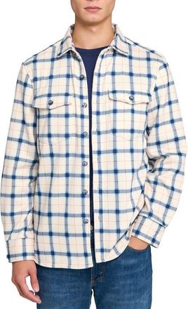 ConStruct Plaid Shirt Jacket in Ivory at Nordstrom, Size Xx-Large