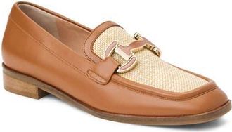 Bruno Magli Natalie Bit Loafer in Cognac Raffia at Nordstrom, Size 10.5