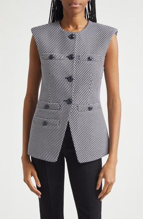 Veronica Beard Tamara Vest in Lemongrass Dove at Nordstrom, Size 16
