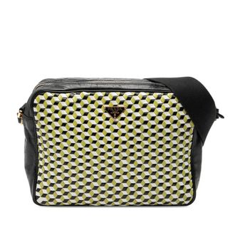 Prada Pre-owned Prada Leather Perspective Cubes Shoulder Bag Unisex Z8FNBMLGS5QB18JL