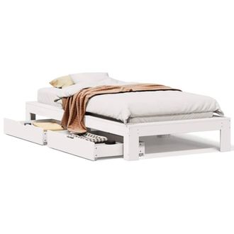 Berkfield Home Bed Frame without Mattress White 90x190 cm Single Solid Wood Pine