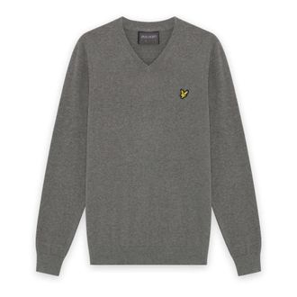 Lyle & Scott Golf V-hals Pullover - Heren - Truien - Grijs - Maat: 2XL Wol