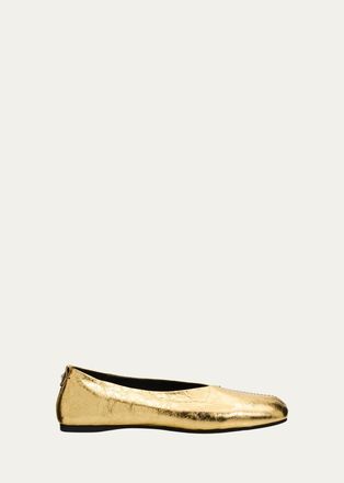 Nodaleto Metallic Leather Ballerina Flats