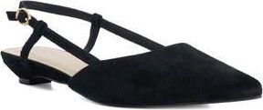 Dune London Homie Pointed Toe Leather Slingback Pump in Black at Nordstrom Rack, Size 11Us / 41Eu