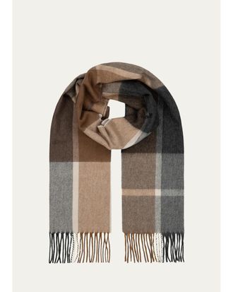 Begg x Co Mens Arran Edgar Cashmere Plaid Scarf
