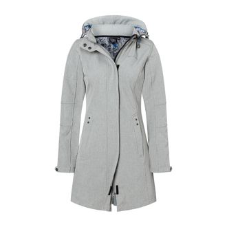 Deproc Softshellparka DEPROC ACTIVE SANSON PEAK WOMEN, Damen, Gr. 40/42 (M), grau, 96% Polyester; 4% Elasthan, tailliert, gerader Abschluss mit Druckkn&ouml;pfen,