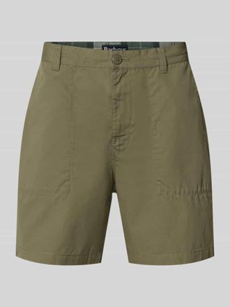 Barbour Regular Fit Chinoshorts aus reiner Baumwolle Modell SHERBURN in Oliv, Gr&ouml;&szlig;e XXL