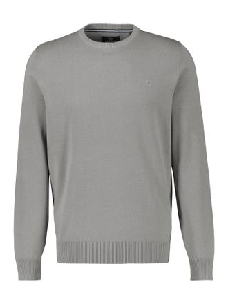 Lerros Strickpullover LERROS Crewneck Strickpullover, Herren, Gr. XXL, basalt grau, 100% Baumwolle, Pullover Strickpullover, Weicher Strick-Pullover, Rundhal