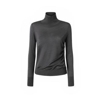 Pinko Trui Buccia Maglia - Dames - Coltruien - Grijs - L - Wol - Truien & Vesten