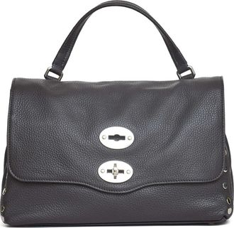 Zanellato Postina Daily S - Dames - Handtassen - Grijs - ONE Size - Leer - Tassen