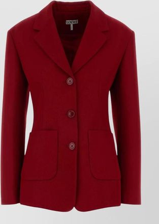 Loewe wool blend tailored blazer notch lapel