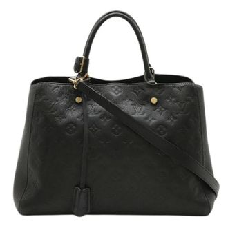 Louis Vuitton Pre-owned Handbags, female, Black, Size: ONE SIZE Pre-owned Montaigne Monogram Empreinte Handbag