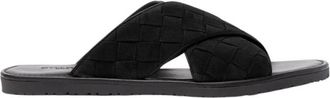 Scarosso Zwart Su&egrave;de Geweven - Heren - Sandalen - Zwart - 43 EU - Su&egrave;de - Schoenen