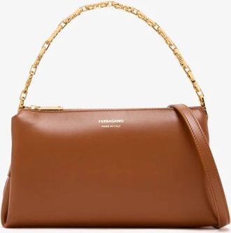 Ferragamo Gancini Calfskin Chain Mini Compact Bag