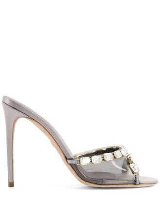 Giambattista Valli 90mm crystal-embellished sandals - Grey
