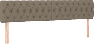 vidaXL Cabecero Con Led De Tela Gris Taupe 180x7x78/88 Cm Vidaxl