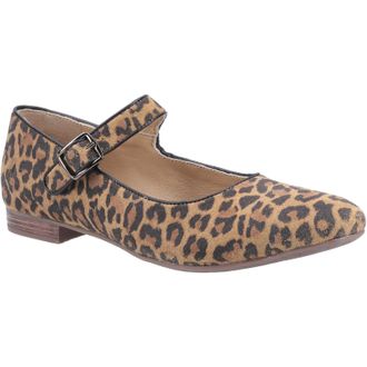 Hush Puppies Womens/Ladies Melissa Leopard Suede Mary Janes (Brown/Black) - Multicolour - Size UK 8