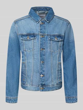 Mc Neal Jeansjacke mit Brusttaschen in Hellblau Melange, Gr&ouml;&szlig;e XXXL