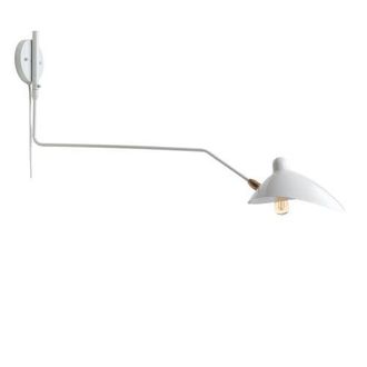 Jonathan Y Designs Frank 35 Iron Retro Swing LED Wall Sconce in White/brass Gold at Nordstrom
