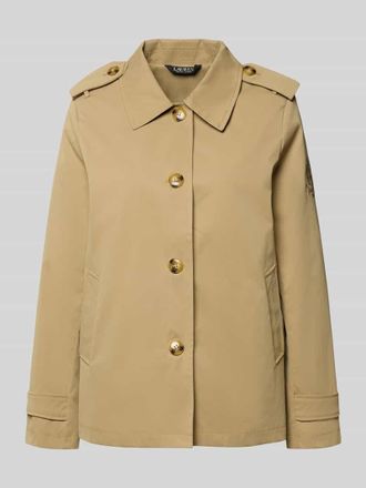 Lauren Ralph Lauren Regular Fit Trenchcoat mit Umlegekragen in Camel, Gr&ouml;&szlig;e XL