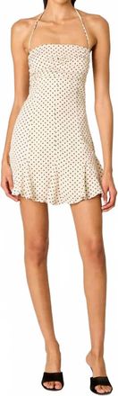 Nia Cahuenga Polka Dot Dress In Ivory