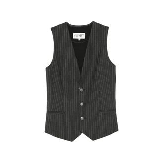 Maison Margiela Pinstripe-pattern Sleeveless Waistcoat