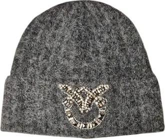 Pinko Pinko, Accessoires, Dames, Grijs, ONE Size, Beanies