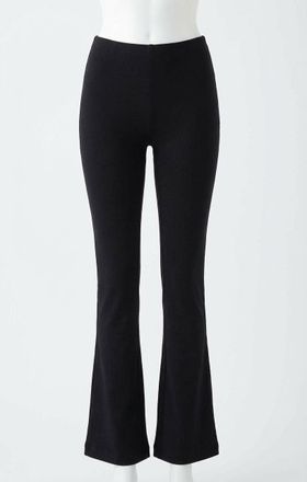 Z Supply Womens Ridgewood Knit Flare Pant In Black