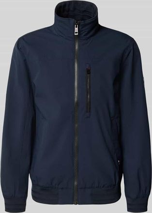 Tom Tailor Comfort Fit Blouson mit geripptem Rumpfabschluss in Marine, Gr&ouml;&szlig;e XXXL