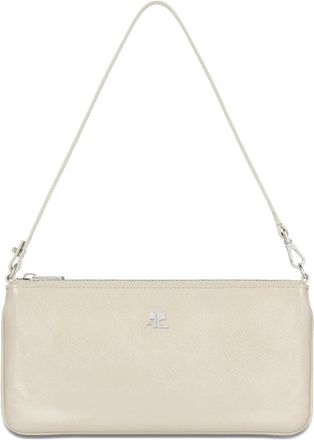 Courr&egrave;ges Zipped Naolack Pouch - Dames - Schoudertassen - Beige - ONE Size - Tassen