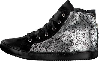 Omoda Zwarte hoge meisjessneakers - Dames - Sneakers - Zwart - 38 EU - Schoenen