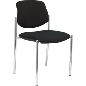 Piqueras y Crespo Silla Fija Styl Bali Negro Chasis Cromo