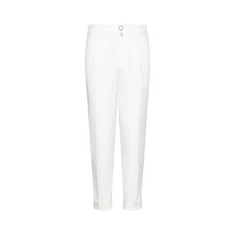 Jacob Cohen Cropped Trousers, male, White, Size: W40 Cropped Trousers