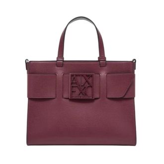 A|X Armani Exchange Handbags, female, Brown, ONE SIZE, Large tote bag with double handles and shoulder strap