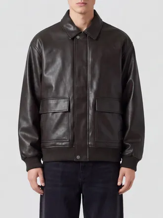 Carhartt Work in Progress Faux Leather Shirt Jacket with Dropped Shoulders