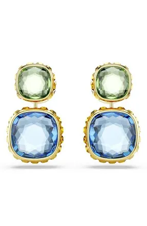 Swarovski Chroma Twist Crystal Drop Earrings in Blue Multi at Nordstrom
