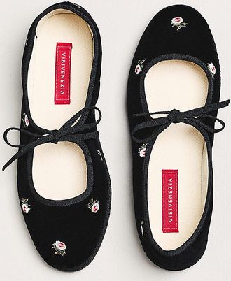 Vibi Venezia Brigitte Bow-Tie Mary Jane Flats