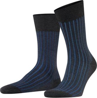 Falke Shadow Striped Dress Socks in Anthracite Melange at Nordstrom, Size Small