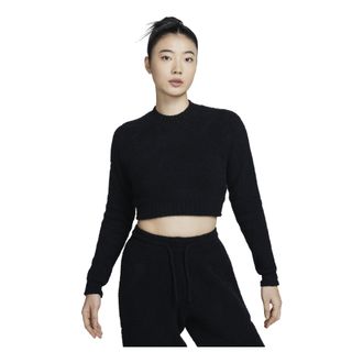 Nike (WMNS) Nike Sportswear Phoenix Cosy Boucle Tight Long Sleeve Knit T-shirt Asia Sizing Black FZ1717-010