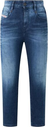 Diesel Vervaagde Blauwe Jeans - Dames - Jeans - Blauw - Maat: W23 Katoen