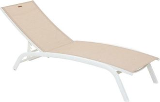 Hesperide Tumbona Bonao De Lino Y Aluminio Con Tratamiento Epoxi Blanco - Hesp&eacute;ride