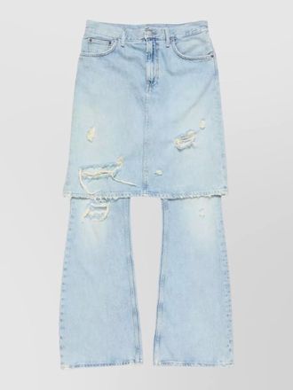 Acne Studios layered denim trousers panel design pockets