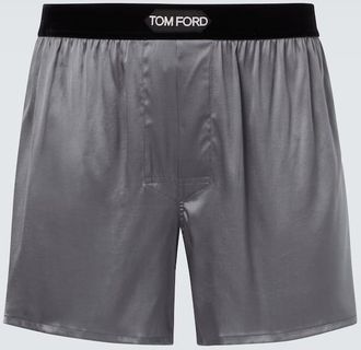 Tom Ford Logo silk-blend boxer briefs