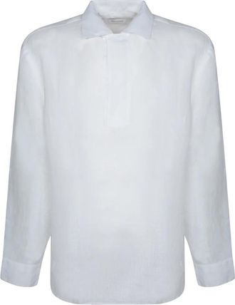 Tagliatore Zante Linnen Overhemd - Heren - Casual Overhemden - Wit - 3XL - Linnen - Overhemden