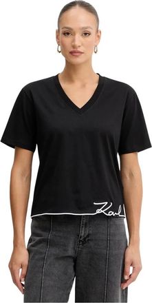Karl Lagerfeld Mujer, Camisetas, Negro, Talla: S