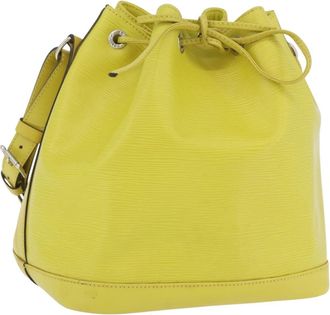 Louis Vuitton Petit Noe Handbag Epi Leather Green Leather Handbag (Pre-Owned)