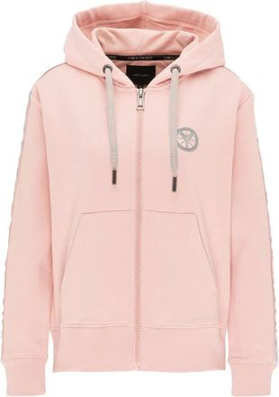 Carlo Colucci Hoodies & sweatvesten, Dames, Roze, XL, Katoen, Basic Sweat Jacket